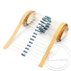 1/4W Metal Film Resistors 0.1% tolerance 1 ohm to 10M ohm available 20 pack