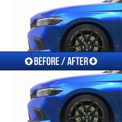 Amber Delete Headlight Tint Blackout Vinyl DIY For 2022-2025 Honda Civic