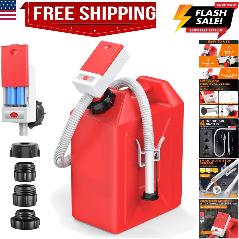 Automatic Fuel Transfer Pump with Auto Stop Sensor Overfill Protection, Fast …