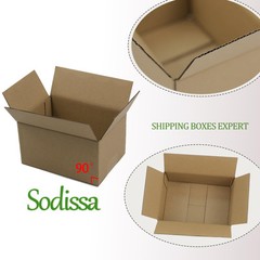 7x5x4 Inches Shipping Boxes, Brown Corrugated Cardboard Boxes for Small Bussi…