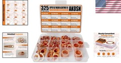 Comprehensive Copper Washer Set 325 Pieces 10 Sizes for Household Applications