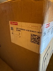 Case of 25 Hilti adh RE500-V3 330m1 Injectable Epoxy Mortar 11.1 oz Exp 1/31/26