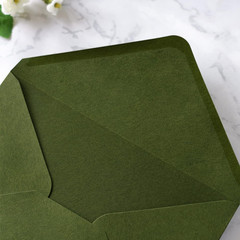 50 PCS/Pack A7 Envelopes 5.25 x 7.5” Olive Green Envelopes For 5×7” Wedding…