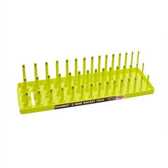 Hansen Global 3/8″ Metric 3-Row Socket Tray – Hi-Viz Yellow 38083