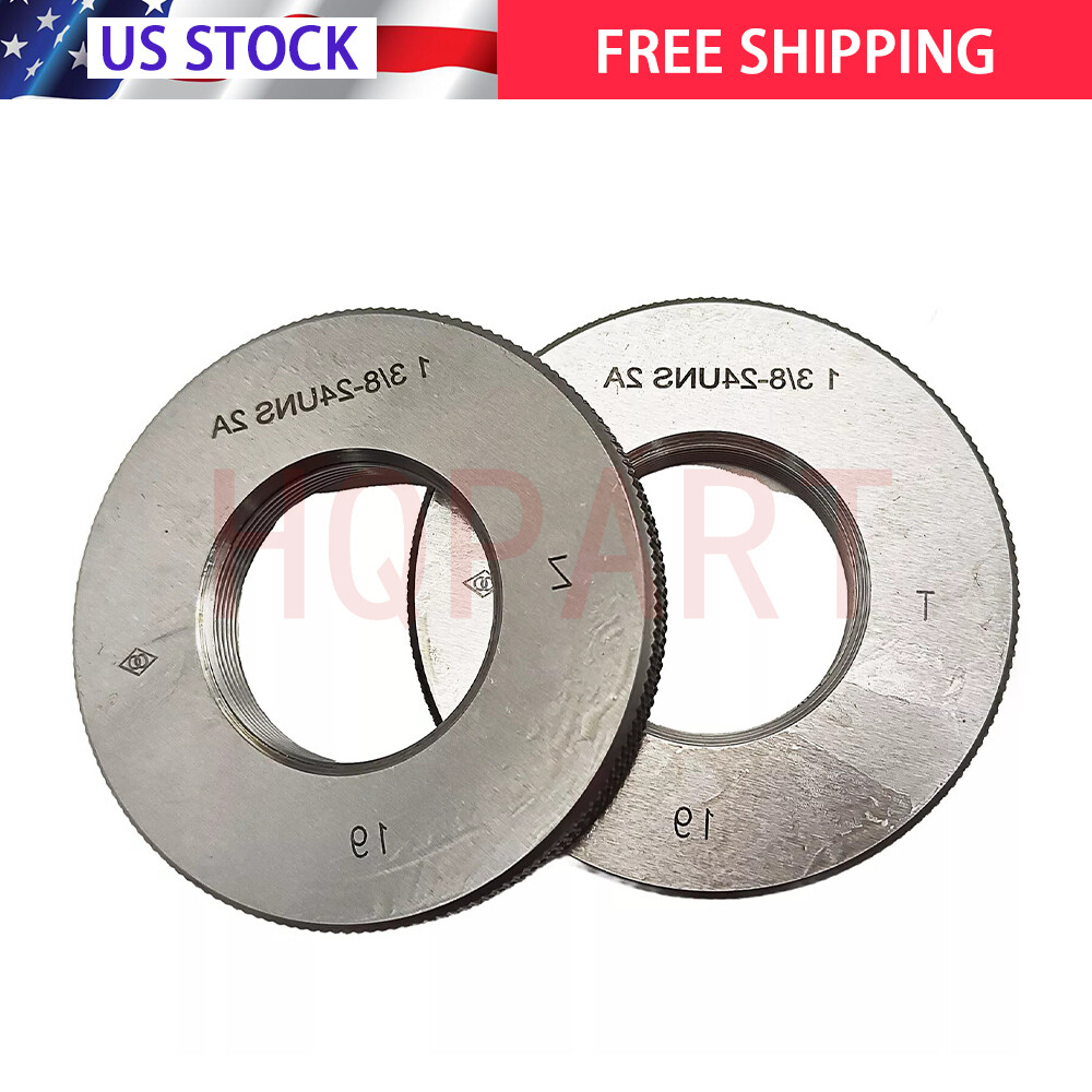 1″ 3/8-24 UN Threaded Ring Gauge 2A GO NOGO 1″ 3/8-24 UN 2A Thread Ring Gage