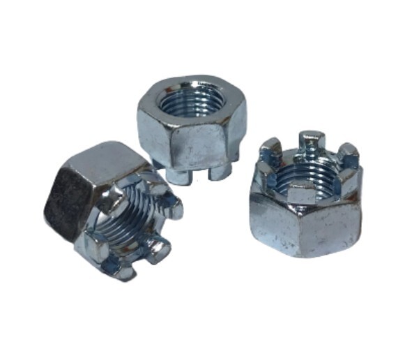 7/8-9 Coarse Castle Nuts Zinc QTY 25
