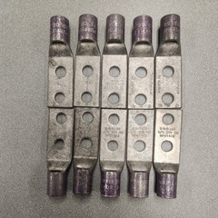(10) Lug Ends 3/8″ X 1″ spacing 4/0 AWG STR CU Purple Die 15 54