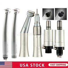 High/Low Speed Handpiece Kit E-generator LED Turbine 2/4Hole YB Dental