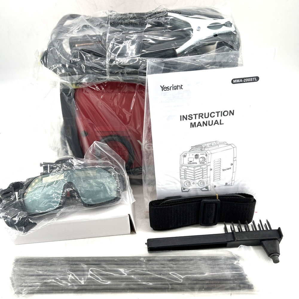 YesRight 200A Welding Machine 110V Mini ARC Stick Welder with 20 Rods & Goggles