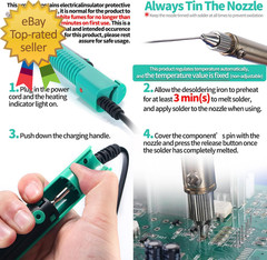 929D V Electric Desoldering Soldering Iron Solder Sucker Desoldering Pump with