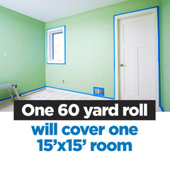 ScotchBlue Sharp Lines Painter’s Tape (2093): 1.41 in. x 60 yds. (Blue) [8-pack]