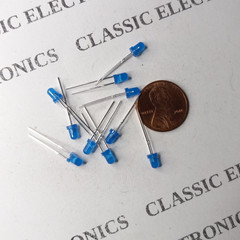 Lot of 3mm Blue Diffused LEDs Dome Lens Bulk