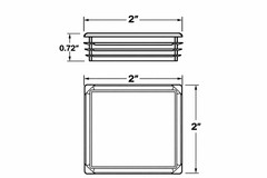 2″ x 2″ Square Tube End Plugs 2″Tubing Caps Various Pack Sizes Available