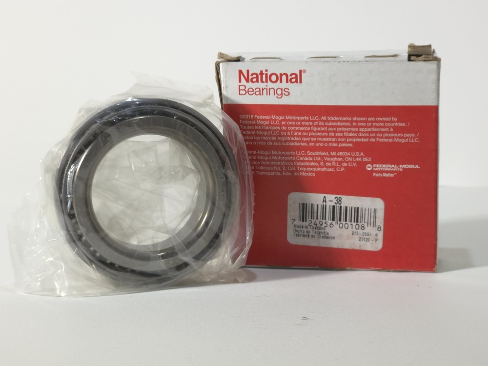 National Bearings A-38 Wheel Taper Bearing Set Brand New OE Spec A38
