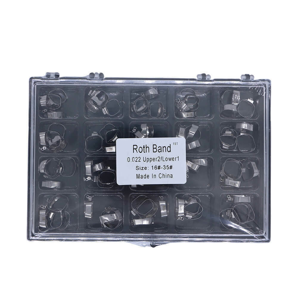 80Pcs Dental Orthodontic 16#-35 Bands with Buccal Tube 1st Molar Roth .022 U2/L1
