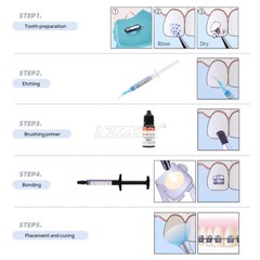 Dental Ortho Bonding Light Cure Resin Composite Kit/ LED 1S Curing Light Lamp