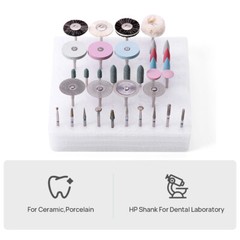 35PCS AZDENT Dental Lab Polishing Kit Ceramic Porcelain Grinding Dentist Tool HP