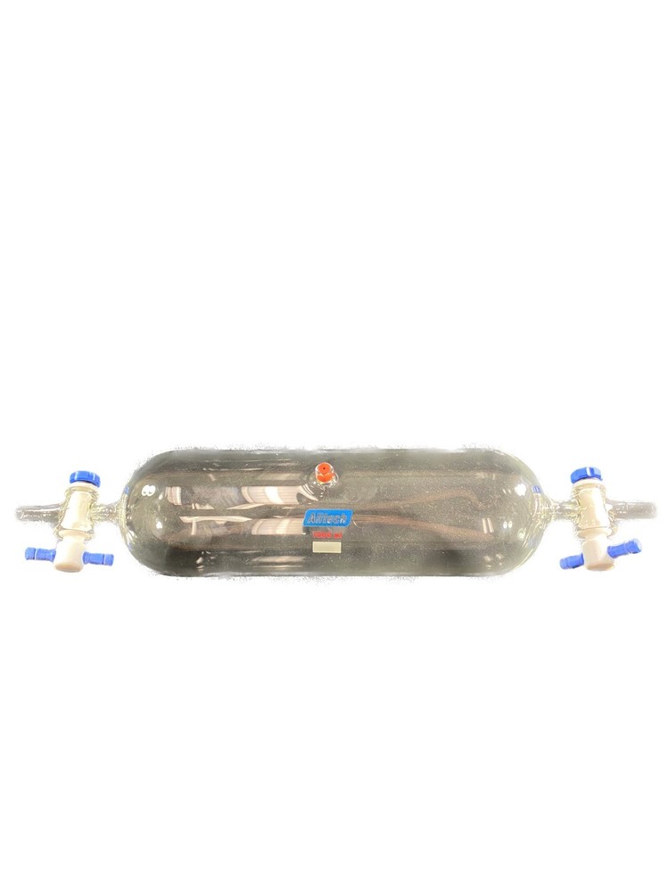 ALLTECH Glass 1000mL Syringe Port Sidearm PTFE Stopcock Gas Sampling Bulb Tube