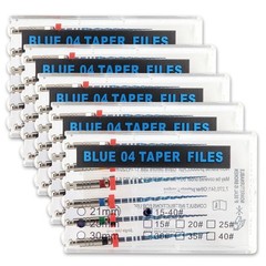 10X Dental V Blue Rotary NiTi Endo Files Root Canal Engine Use 0.06 #15-#40 25mm