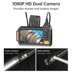 Dual Lens Endoscope Camera with Light 1080P HD Borescope, IP67 Waterproof Camera