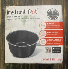 Instant Pot 3-Qt Ceramic Non Stick Inner Cooking Pot Rice Slow Cooking -Pot Only