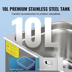 10L Ultrasonic Cleaner with Timer Heating Machine Digital Sonic Cleaner