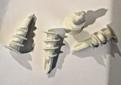 Premium Nylon Plastic Self Drilling Drywall Anchors with Screws, 40 sets