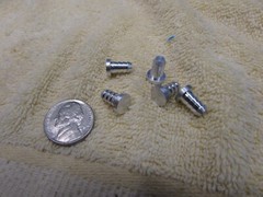(5) 0.25 inch Aluminum Barbed Hose Plugs, Lot of 5, New, 3 Barbs, Solid AL, RB3
