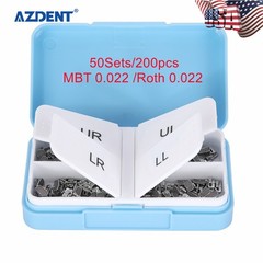 AZDENT 50set Dental Orthodontic Monoblock Buccal Tube Roth/MBT 022 1st 2nd Molar