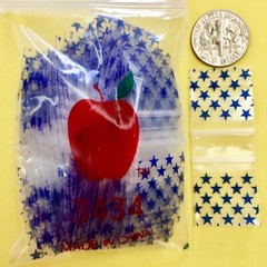 3434 MINI ZIP DESIG BAGS 3/4″ X 3/4″ / 10 DSN PREMIX 1000PCS 2.5MIL READ DETAILS