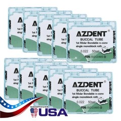 Ortodoncia bucal Tubo primera Molar Roth 0.022 1er Molar Monoblock adherible