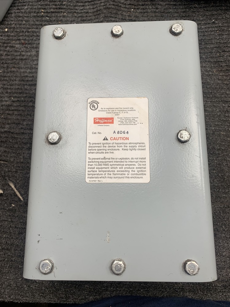 Used Hoffman A8D64 Hazardous Locations Enclosure 4″H x 6″W x 9″L