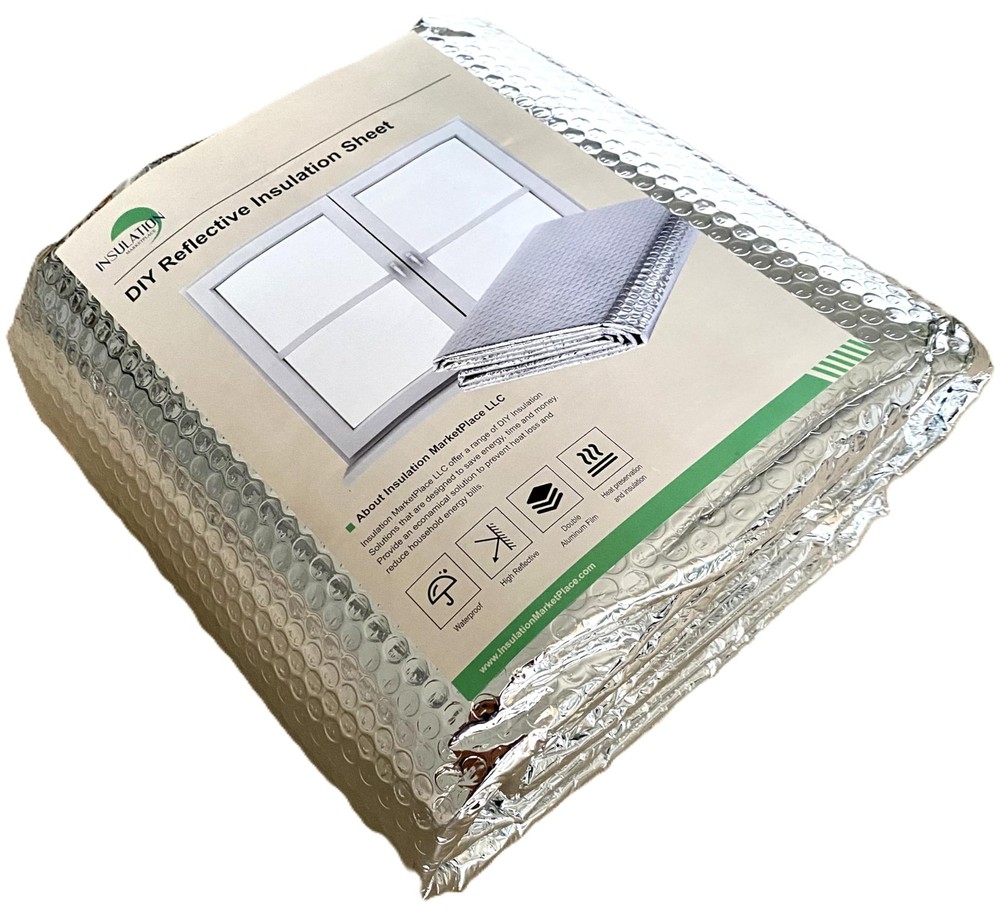 INSULATION MARKETPLACE – 48″ x10ft Bubble x 10ft, Reflective /