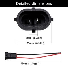 H11 H8 881 Socket Adapter Wiring Harness for Headlight Fog Light LED Retrofit