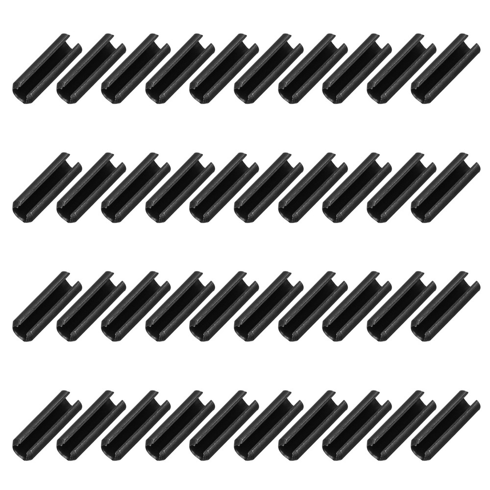 120Pcs Roll Pins 7/50 Inch(3.5mm) Dia. 2/5 Inch(10mm) Length 65Mn Steel, Black