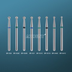 AZDENT Dental Diamond Burs Ball Round FG XL 1.6mm 25mm BR-X28-BR-X41C BR-X31