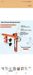 Fall Protection Non-Penetrating Parapet Anchor for Temporary,Fits Parapet Walls
