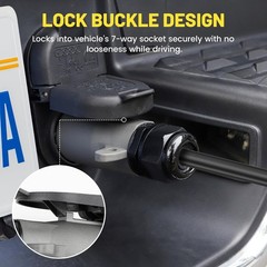 Conector de remolque de 7 pines para autocaravana con sello impermeable IP68, co