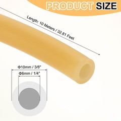 10 Meter 6mm ID x 10mm OD Natural Latex Rubber Tubing Elastic Tube Rubber Hose