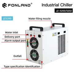JZ JZ5200 JZ5202 CO2 Industrial Water Chiller for CO2 Laser Cutting Machine