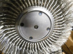 Anderson 12″x 2″ w/ 5/8” arbor Standard Twist Knot Wheel #13134 .016SS Wire