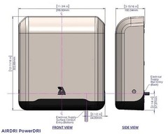 AirDri HDJ-0301A9SSB PowerDRI Automatic Hand Dryer ADA compliant HEPA Filtration