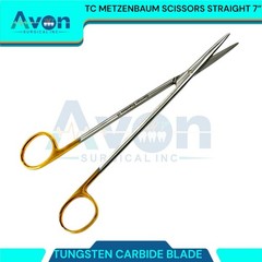 2PK – Premium TC Metzenbaum Scissors, Gold – German Steel, Sharp Cut Shears