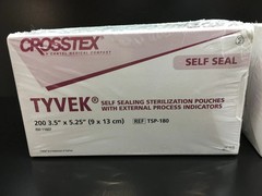 Crosstex REF TSP-180 Self-Seal Tyvek Pouch 3.5″ x 5.25″ Lot 2 PKS