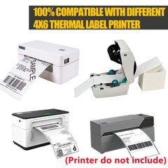 100-1000 4×6 Fanfold Direct Thermal Shipping Labels Perforated for Zebra & Rollo