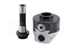 Shars 4″ Adjustable Boring Head 0.0005 Radius + Removable R8 Shank NEW M]