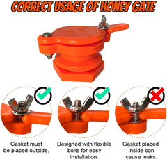 2 Pack Honey Gate Valve Honey Extractor Tap Bee Honey Harvesting Tool Beekeeping