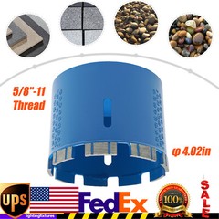 102mm/4.02in Diamond Core Drill Drilling Bit 5/8-11 Thread Diamond Drilling Bit