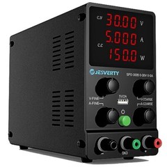 Jesverty DC Power Supply Variable, 0-30V 0-5A Assorted Sizes , Colors