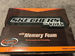 Skechers Work Shoes, mens size 9, Brown, Waterproof, Steel Toe, Memory Foam, NEW
